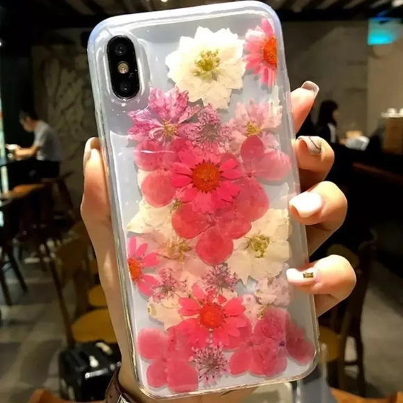 NEW! Urban Outfitters Recover Pink Pressed Flowers iPhone Case / XR - Picture 2 of 6